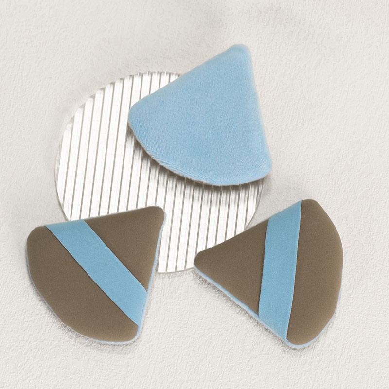 Powder Puff Kit Manufacturer - OEM Triangle Velour Wet Dry Set