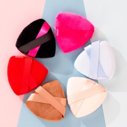 Cosmetic Puff Manufacturer - Luxury Velvet Triangle Cross Ribbons