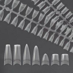 Salon Gel Tips Manufacturer - Hot Selling 7 Style Half Coverage Full Matte