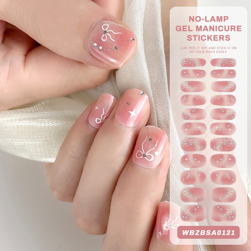 Heart Nail Sticker Supplier - Eco-friendly Long-Lasting 2D Beaded Design