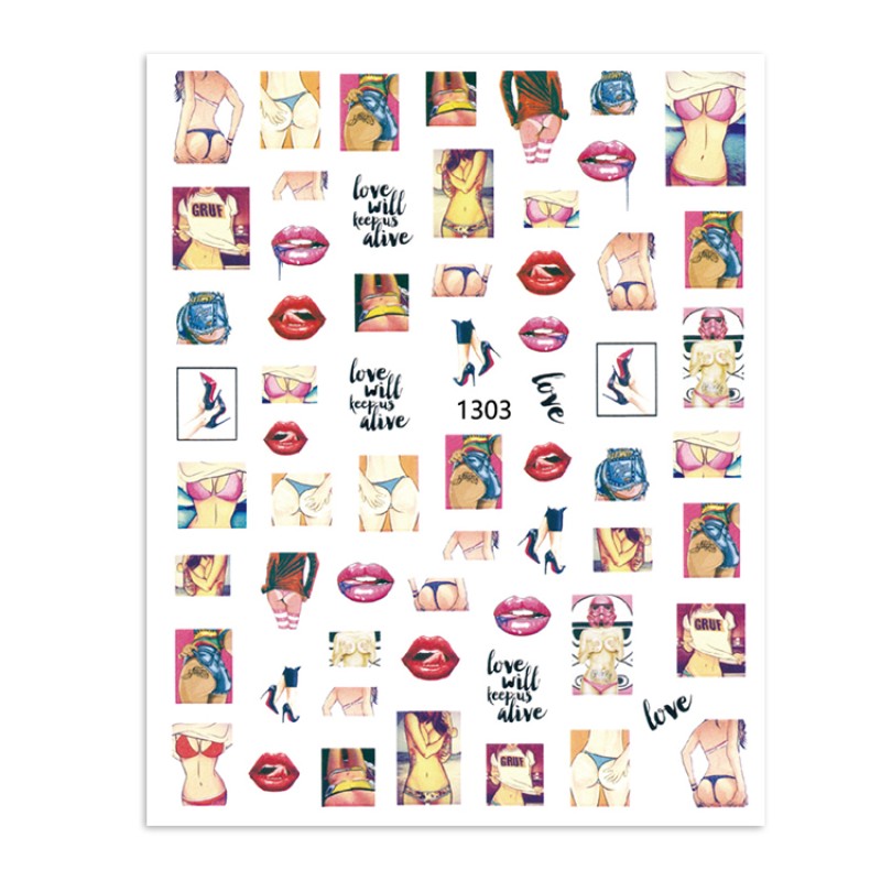 Nail Decals Wholesale - Sweat Heart 3D Self-Adhesive Sticker UV
