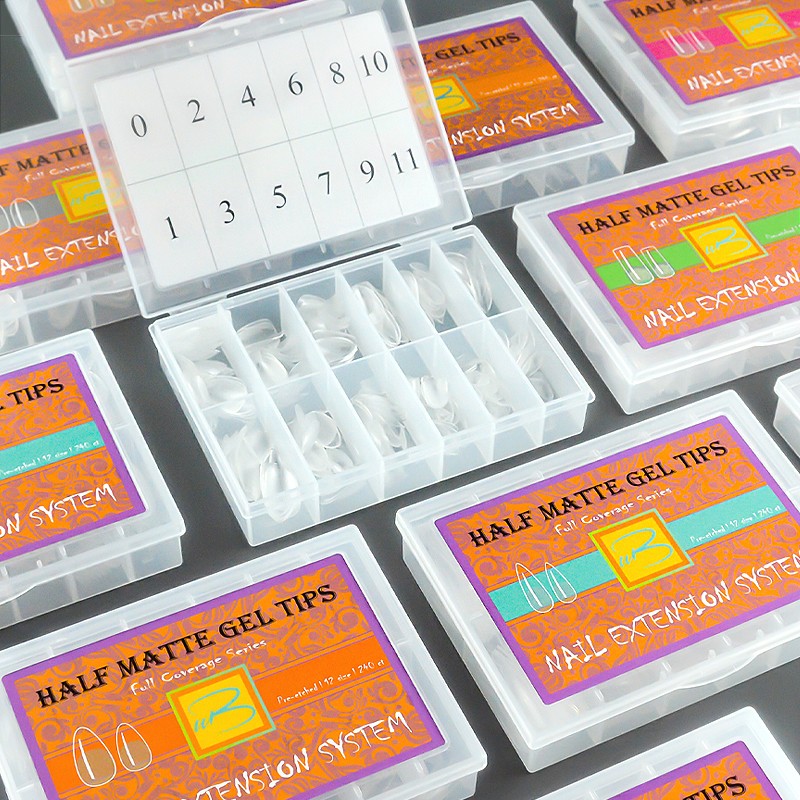 Soft Gel X Tips Supplier - Crystal Half Pre-etched Best Vendor Matte