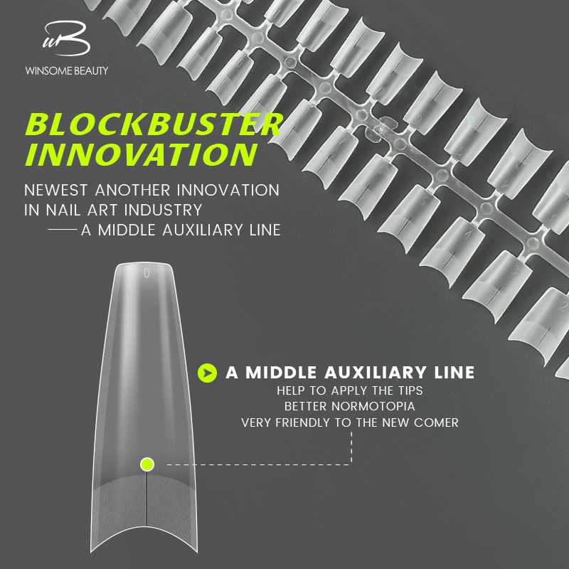 Soft Gel Nail Tips Supplier - Direct Selling Half Cover Pre-Etched Auxiliary