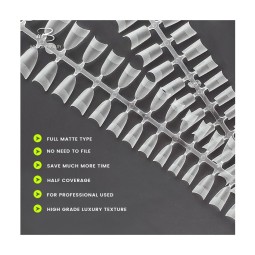 Soft Gel Nail Tips Supplier - Direct Selling Half Cover Pre-Etched Auxiliary