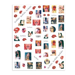 Love Nail Stickers Supplier - Hot Sexy 3D Rose Waterproof Heart Shape