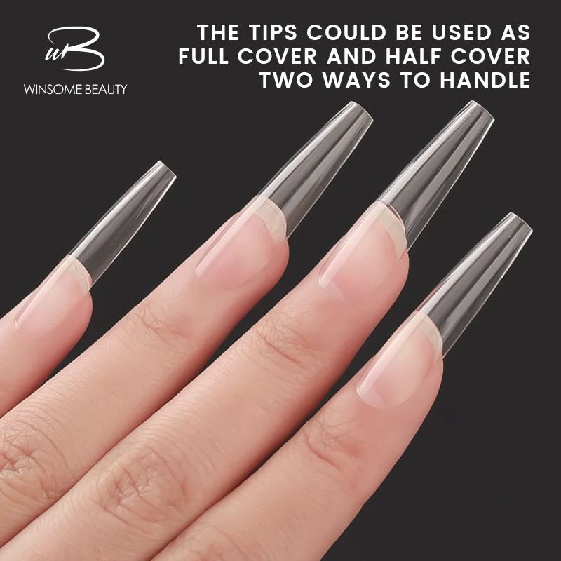 Nail Tip Boxes Manufacturer - Wholesales 500pcs Full Cover Coffin Almond