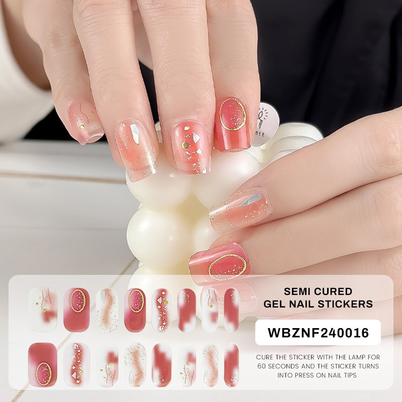 UV Gel Stickers Manufacturer - Hot Sell Semi Cured Wraps Long Lasting