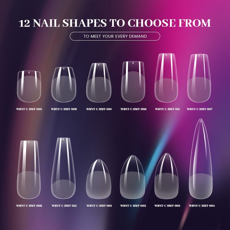 Soft Gel Nail Tips Factory - MSDS 300pcs Full Cover Pre-Shaped Oval Square