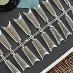 Nail Tips Wholesale - Women's Half Cover Transparent Gel Extension Limited