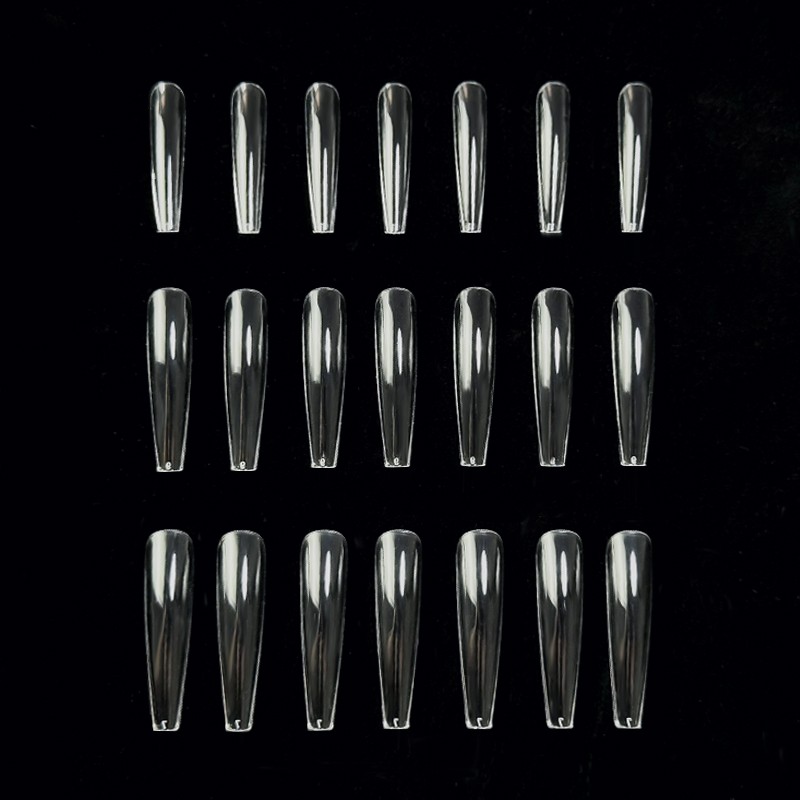 Soft Nail Gel Tips Supplier - 504pcs/Box Transparent Full Cover Stiletto