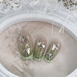 ABS Nail Tips Factory - Durable 24Pabs 3D Coffin Press on Nails by Hand