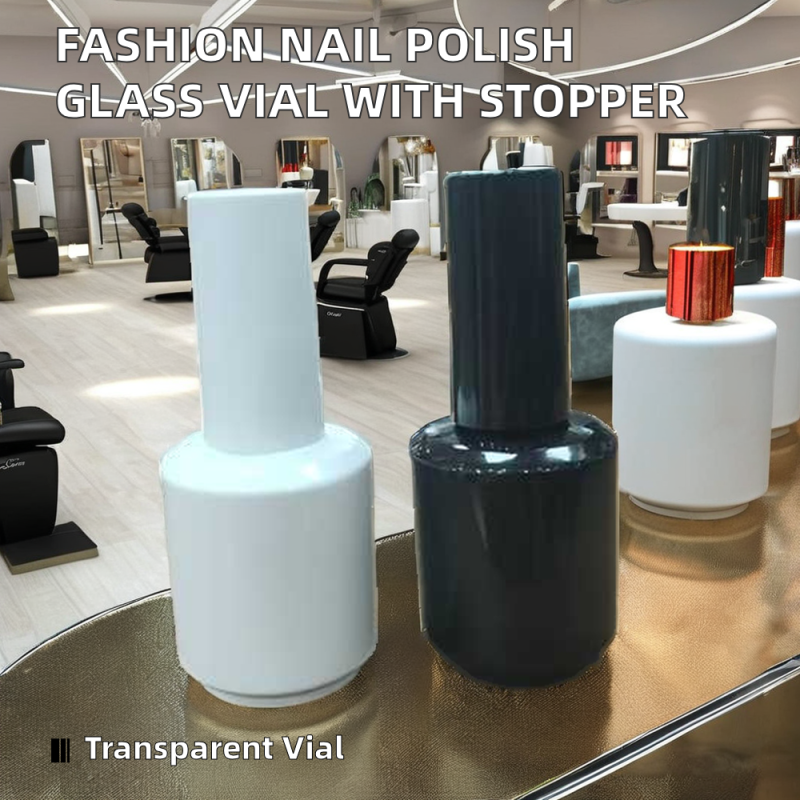 Glass Vial Supplier - Custom Tiny Nail Polish Fashion Rubber Stopper Cap