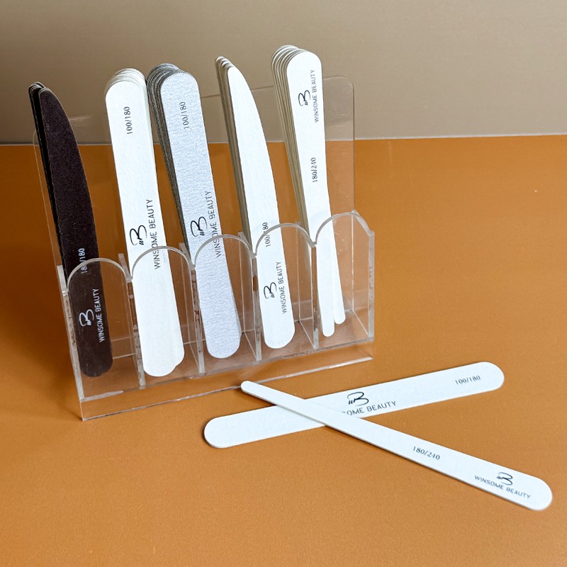 Wooden Nail Files Supplier - Double-Sided 100/180 Grit Reusable Waterdrop
