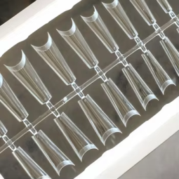 Gel Nail Tips Manufacturer - Promotional Transparent Coffin Half Cover