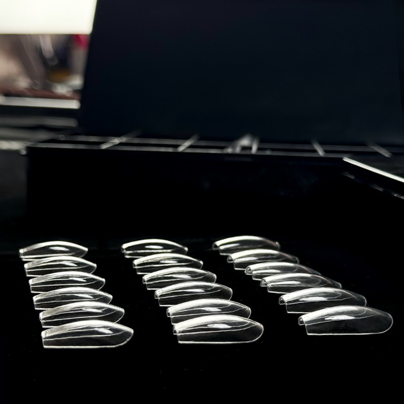 PMMA Nail Extensions Factory - Wholesale Clear Square Almond Stiletto Full