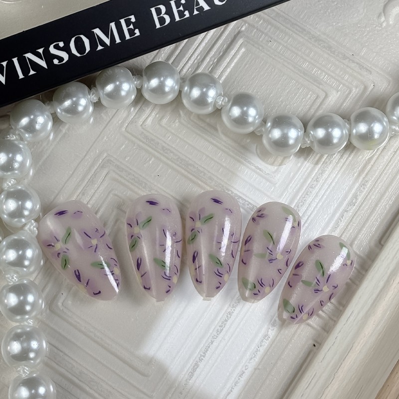 Cat Eye Nail Tips Factory - Luxury Designer Almond Press 24Pcs High Quality