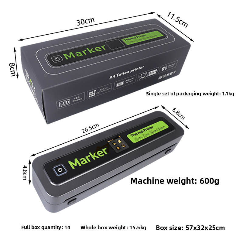 Tattoo Printer Factory - Spark Wireless Bluetooth Lasting 1-7 Days