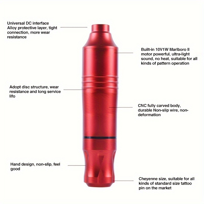 Tattoo Kit Factory - Wireless Machine Complete Rotary Pen Set