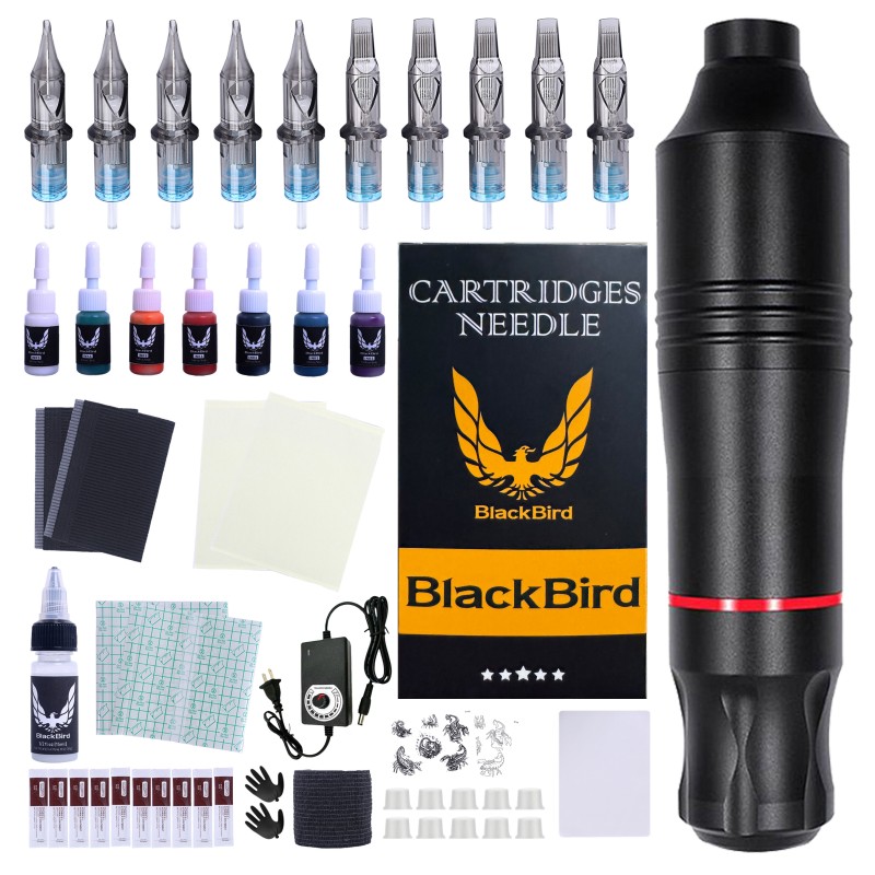 Tattoo Kit Factory - Wireless Machine Complete Rotary Pen Set