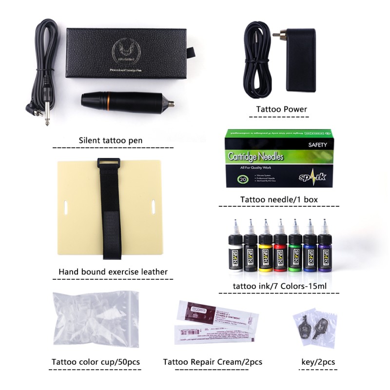Tattoo Kit Factory - Wireless Machine Complete Rotary Pen Beginners