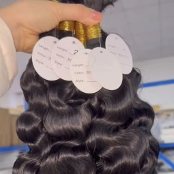 Human Hair Factory - Wholesale Raw Indian Wavy Curly Braiding Cambodian