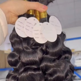 Human Hair Factory - Wholesale Raw Indian Wavy Curly Braiding Cambodian