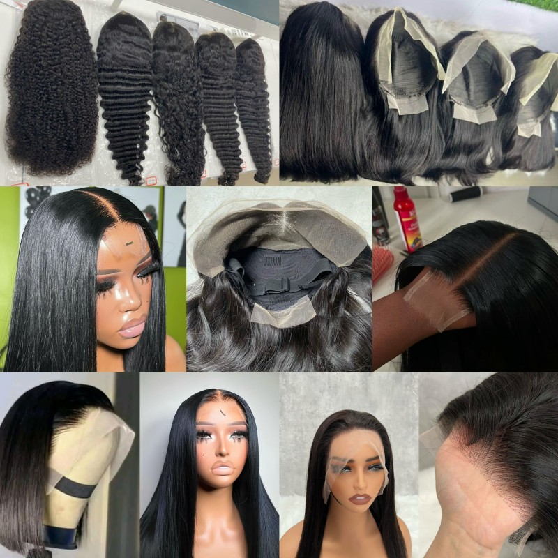Lace Closure Wig Supplier - Glueless HD Lace Straight Deep Wave Burmese Curly