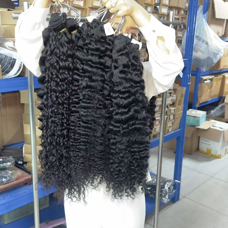 Hair Weft Manufacturer - Wholesale Indian Curly Bundle Cuticle Aligned Burmese