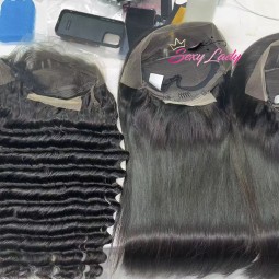 Lace Front Wigs Factory - HD Lace Natural Black 13x4 Pre Plucked Glueless