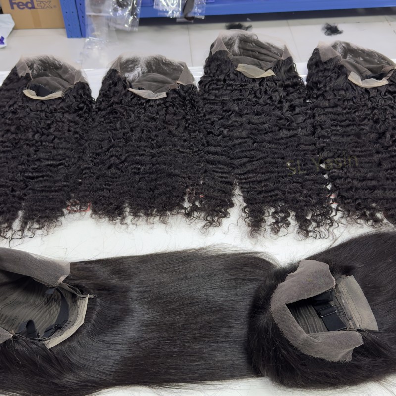 Human Hair Wigs Wholesale - Wholesale Raw Indian Curly 180% 13x4 HD Lace