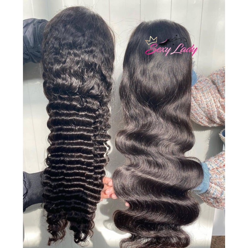 Lace Front Wigs Supplier - Natural Black HD Lace Body Wave Pre Plucked