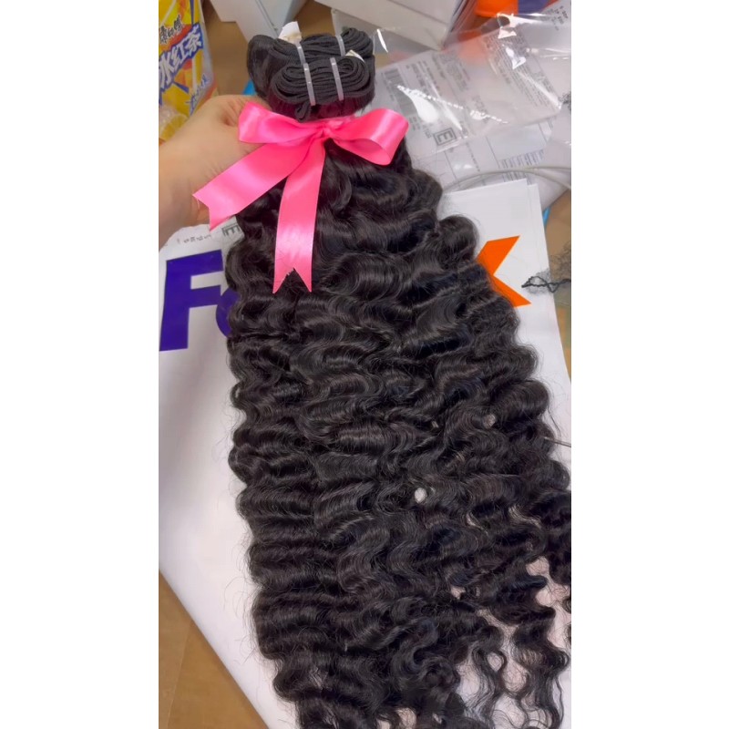 Virgin Hair Vendor - Water Deep Wave Cambodian Bone Straight Raw Hair