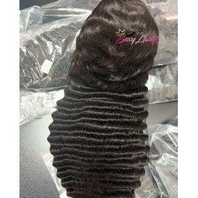 HD Closure Wigs Factory - Wholesale Glueless Deep Wave Full Lace Front Burmese