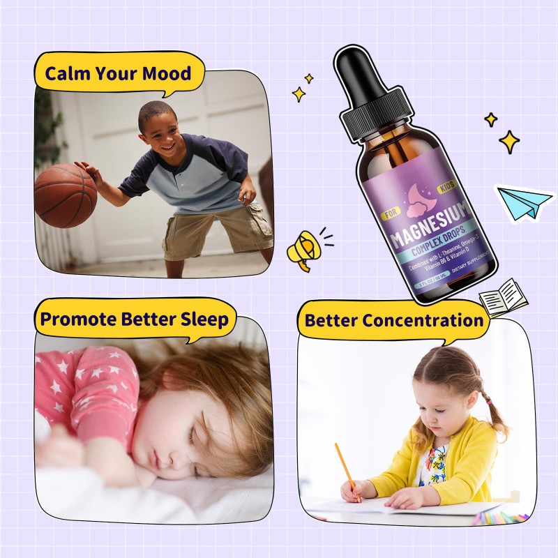 Kids Magnesium Drops Manufacturer - Magnesium Glycinate L-theanine Liquid