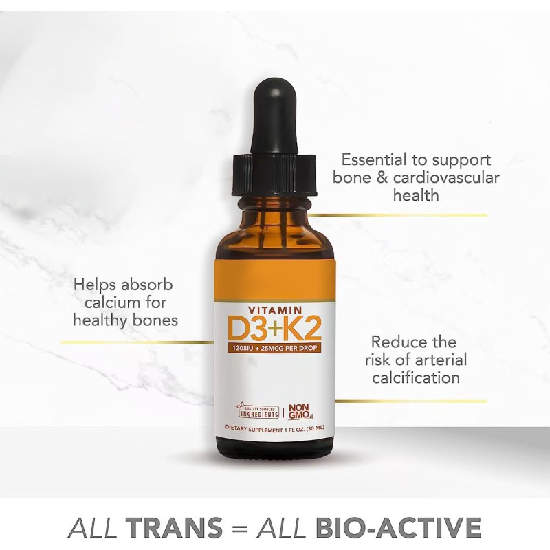 Vitamin D3 K2 Drops Factory - OEM Oral Oil Immune Support Bones