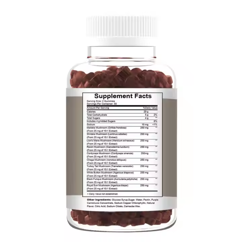 Mushroom Gummies Manufacturer - Private Label 10 in 1 Complex Blend