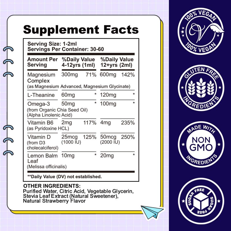 Kids Magnesium Drops Manufacturer - Magnesium Glycinate L-theanine Liquid