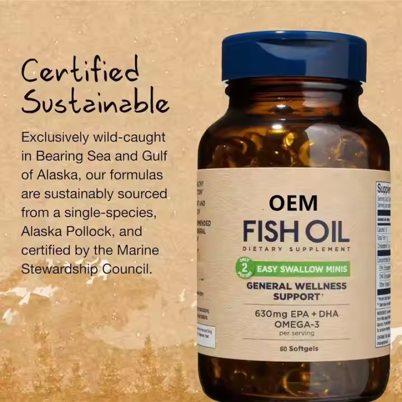 Omega-3 Fish Oil Factory - OEM Double-Strength 630mg EPA DHA