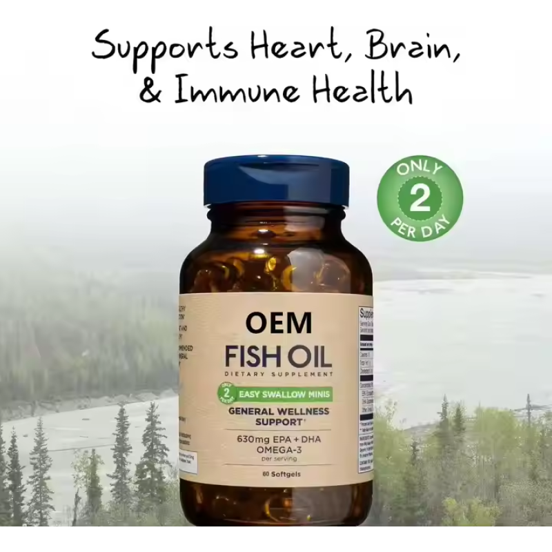 Omega-3 Fish Oil Factory - OEM Double-Strength 630mg EPA DHA