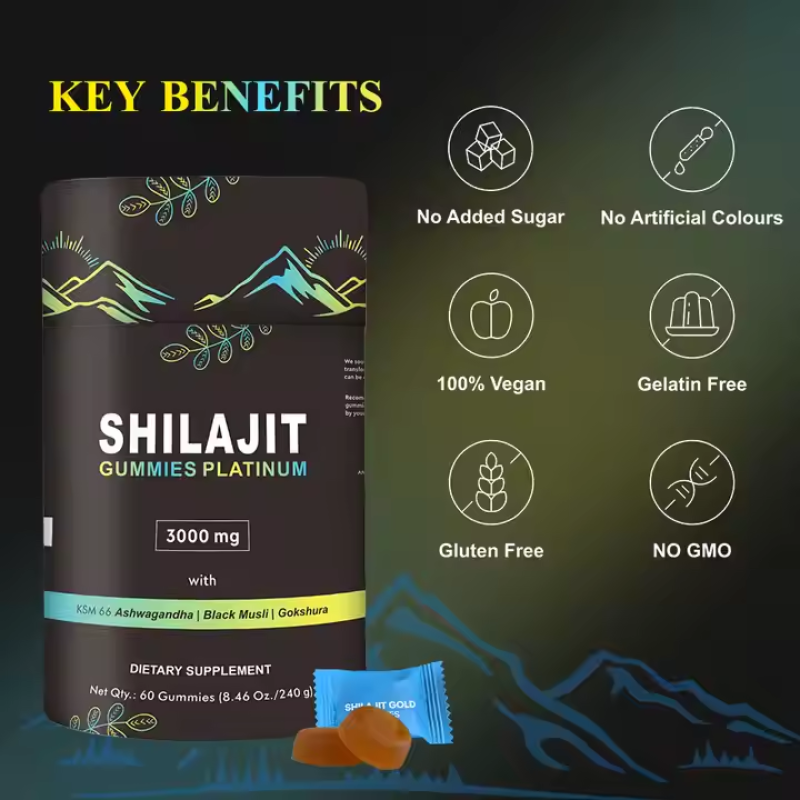 Shilajit Gummies Factory - Himalayan Resin Tribulus Ashwagandha Gummies