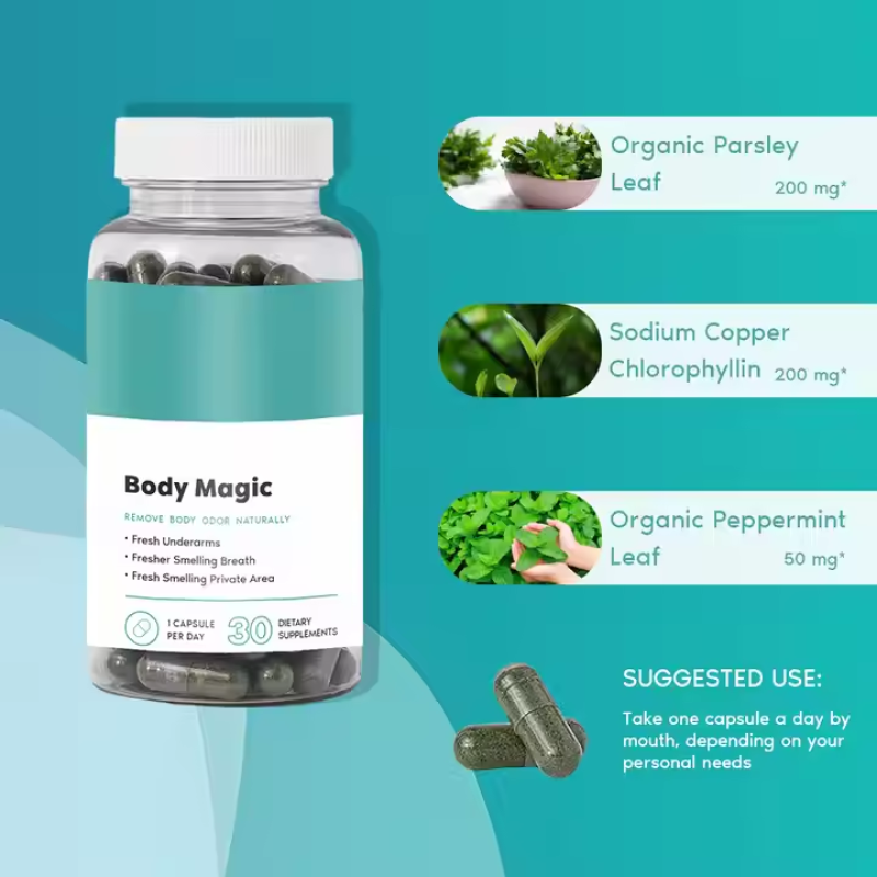 Chlorophyll Capsules Manufacturer - OEM Private Label 30 Vegan Capsules
