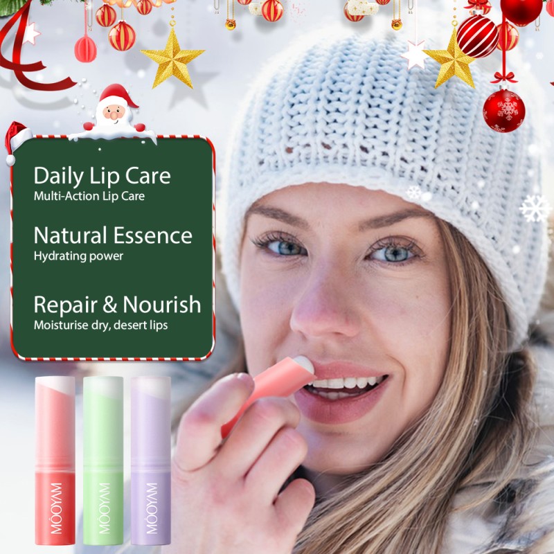 Lip Balm Factory - Red Moisturizing Christmas Design Strawberry Grape Flavors