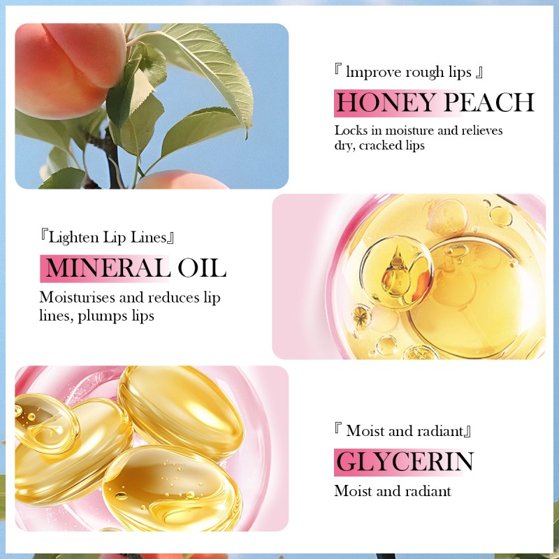 Lip Scrub Cream Factory - OEM Herbal Infused Exfoliating Moisturizer Peach Blueberry