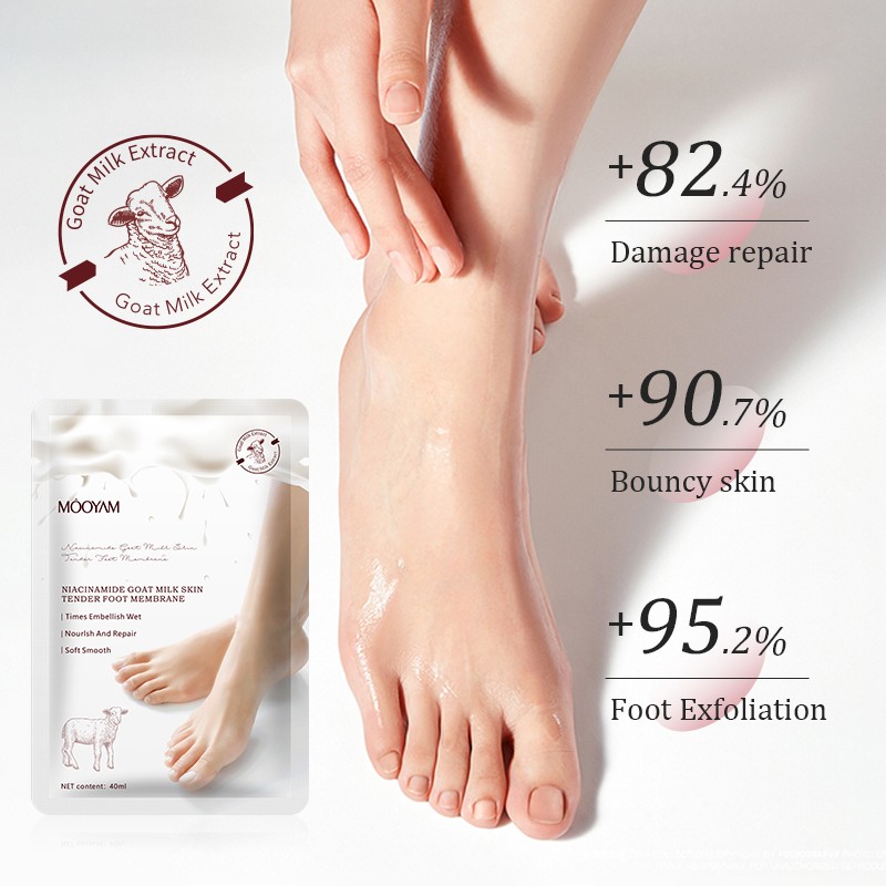 Foot Mask Manufacturer - Organic Dead Skin Exfoliating Liquid Goat Milk Gel Sheet