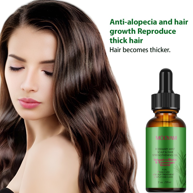 Hair Growth Oil Factory - Private Label Vegan Biotin Rosemary Essential Oils Moisturizing