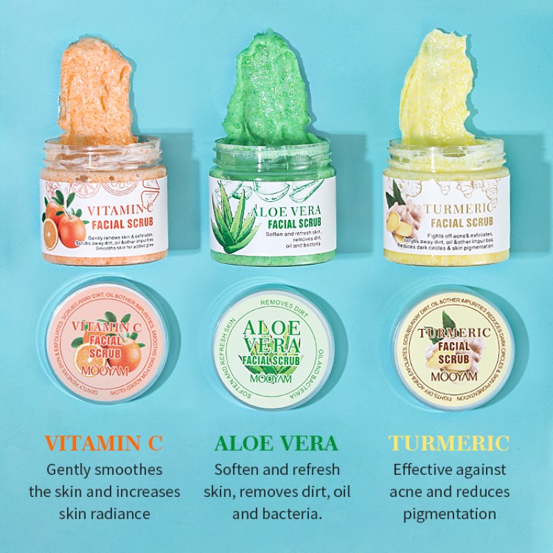 Face Scrub Factory - Organic Blueberry Turmeric Exfoliating Cream Acne Blackheads