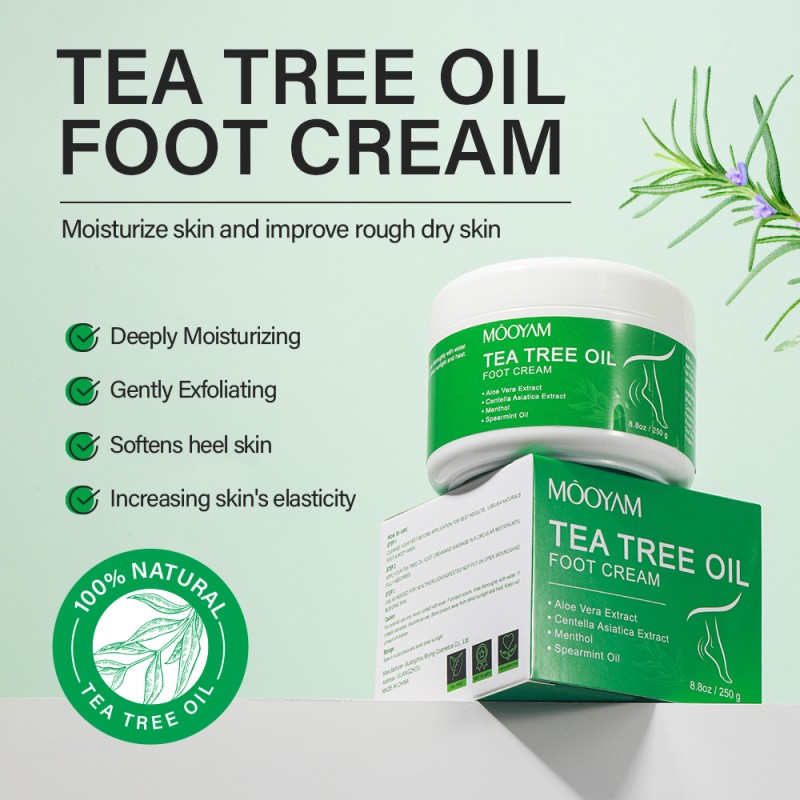 Foot Repair Cream Supplier - Private Label Herbal Tea Tree Oil Softens Dry Cracked