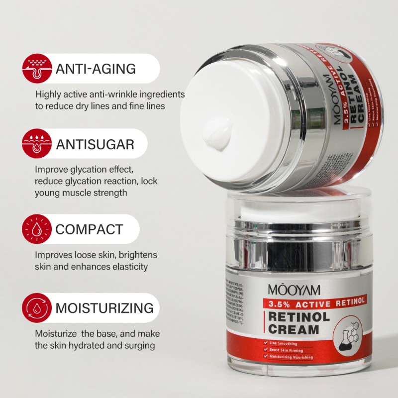 Face Cream Factory - Private Label Organic 3.5% Retinol Anti-Aging 50g Firming