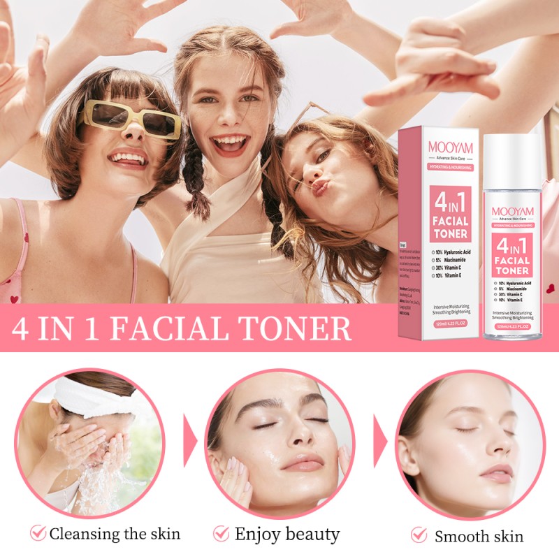 Facial Toner Supplier - MOOYAM 120ml Organic Herbal Hyaluronic Acid Niacinamide VC