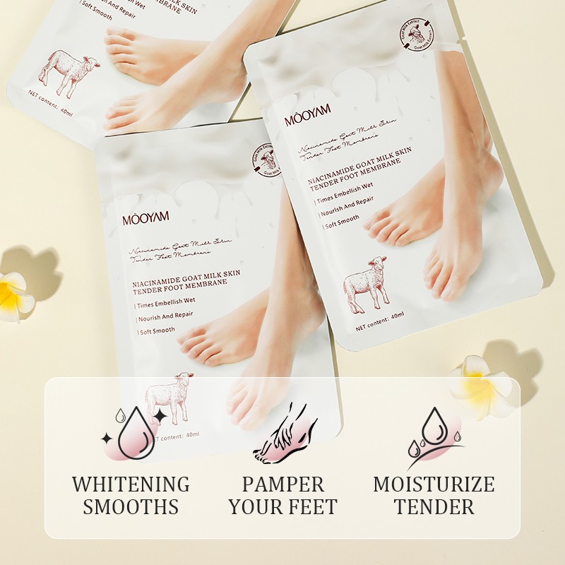 Foot Mask Manufacturer - Organic Dead Skin Exfoliating Liquid Goat Milk Gel Sheet
